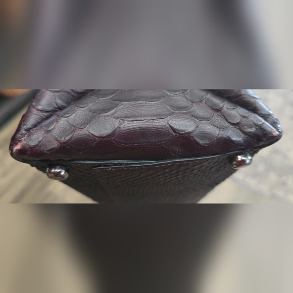 Stunning Coach Borough Turnlock Embossed Python Leather Satchel. Crafted in exq - Picture 4 of 14